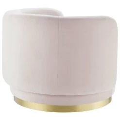 Other Armchair In Pink Velvet W/ Curved Silhouette -Othe Furniture Shop 1500 1500 frame 0 9564