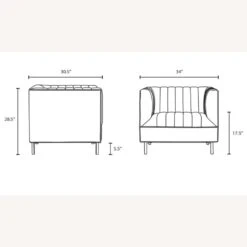 Other Armchair InWhite Channel Tufted Performance Velvet