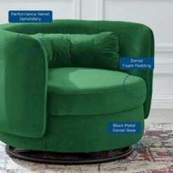 Other Swivel Armchair In Emerald Velvet W/ Metal Base -Othe Furniture Shop 1500 1500 frame 0 9609