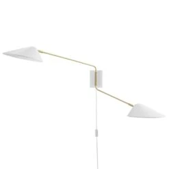 Other 2-Light Wall Sconce In White Shade W/ Swing Arms -Othe Furniture Shop 1500 1500 frame 0 961