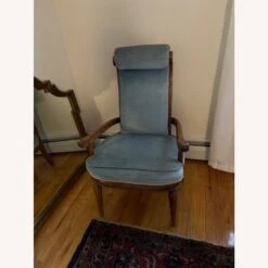 Vintage Curved Mohair Velour Armchair -Othe Furniture Shop 1500 1500 frame 0 9619