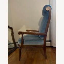 Vintage Curved Mohair Velour Armchair -Othe Furniture Shop 1500 1500 frame 0 9620