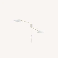 Other 2-Light Wall Sconce In White Shade W/ Swing Arms -Othe Furniture Shop 1500 1500 frame 0 964
