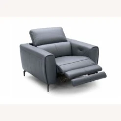 Other Motion Chair In Blue-Grey Italian Leather Finish