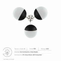 Other 3-Light Ceiling Light In Opal Polished Nickel 13 Other 3-Light Ceiling Light In Opal Polished Nickel -Othe Furniture Shop 1500 1500 frame 0 974