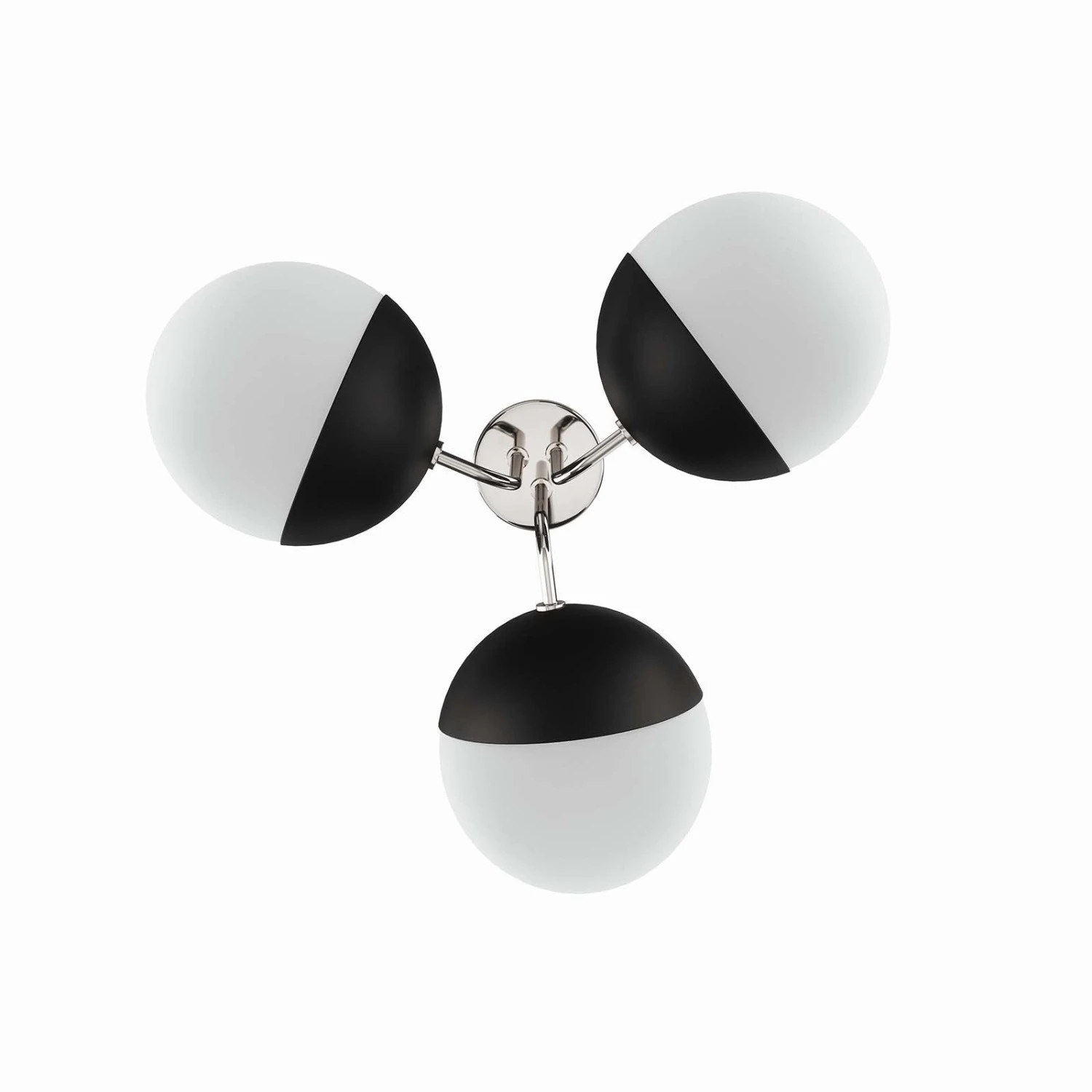 Other 3-Light Ceiling Light In Opal Polished Nickel 11 Other 3-Light Ceiling Light In Opal Polished Nickel - Image 9