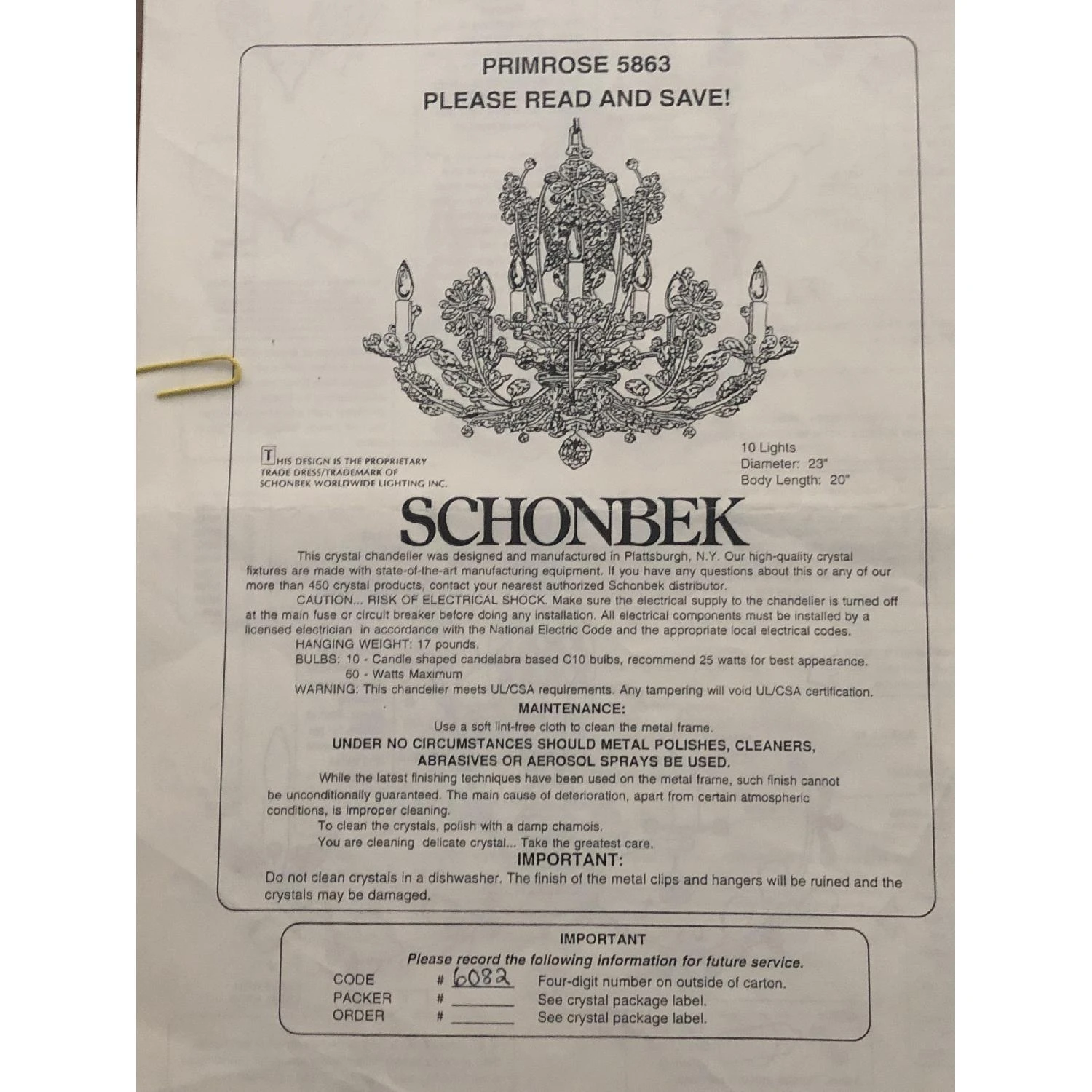 Schonbek Swarovski Primrose 5863 Chandelier 5 Schonbek Swarovski Primrose 5863 Chandelier - Image 3